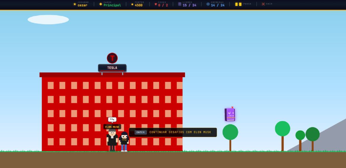 Mundo side-scroller com NPCs